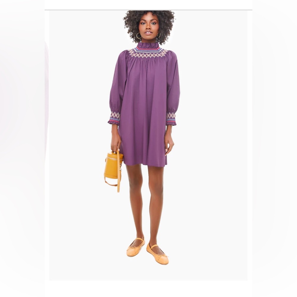 Pomander Place Plum Smocked Wrenley Dress